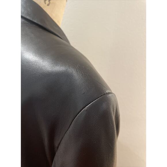 rosleen, genuine brown leather jacket, Shoulder Pads, size M - Picture 4 of 8